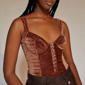 Urban Outfitters Out from Under Luna Velvet Bodysuit (Size M)